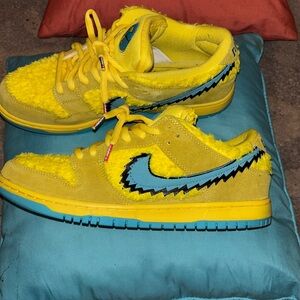 Grateful Dead Bear Dunks Yellow low top